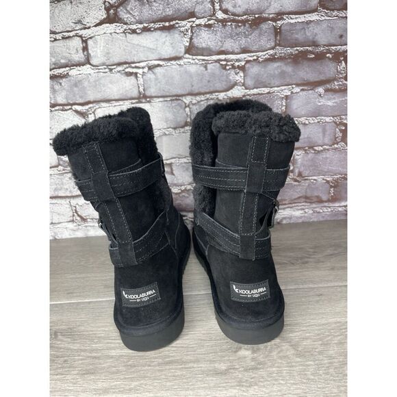 Koolaburra UGG Delene Black Suede Boots Buckle Boots Women’s 10M US/41EU 1121504 - Picture 7 of 16